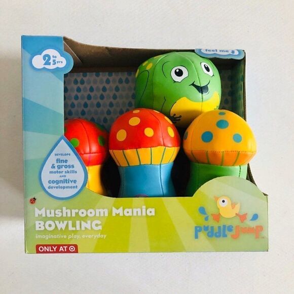 Mushroom Bowling Toddler Toy Game Soft - Picture 1 of 5